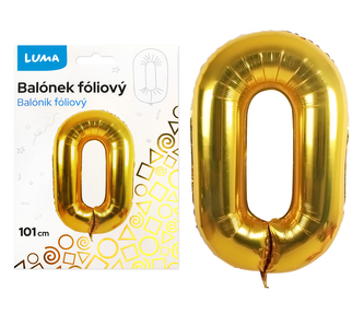 Foliová číslice - zlatá 0