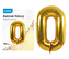Foliová číslice - zlatá 0