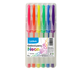 Gelové pero  6 barev NEON, LUMA