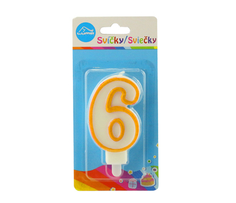 Svíčka č.  6 ZLATÁ LUMA