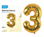 Foliová číslice - zlatá 3