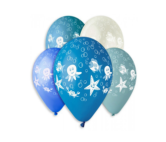 Balónky s potiskem 5ks OBYČ. Moře