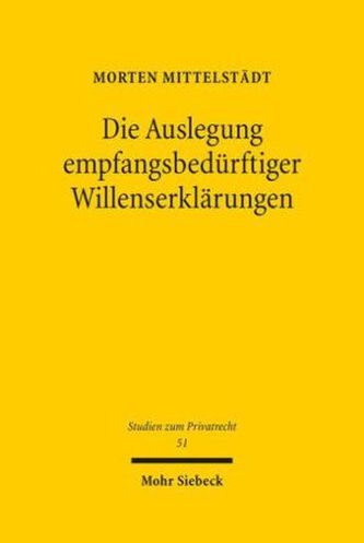 Die Auslegung empfangsbedürftiger Willenserklärungen