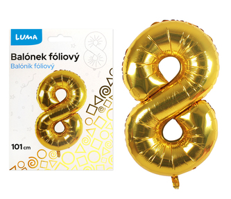 Foliová číslice - zlatá 8