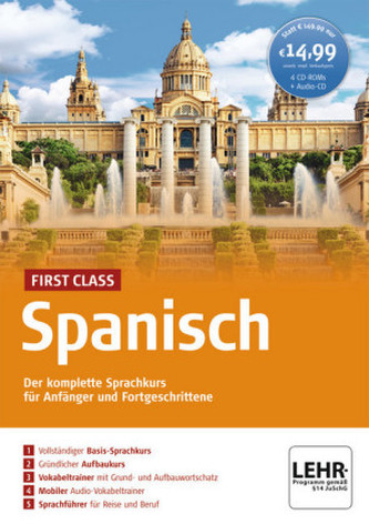 First Class Spanisch, 4 CD-ROMs + Audio-CD