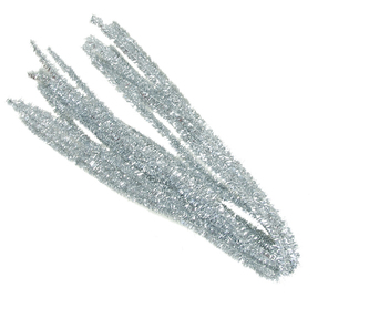 Drátek žinylka 500 x 8mm 10ks - stříbrný LUMA