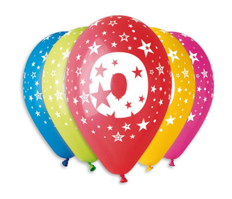 Balónky s potiskem 5ks OBYČ. č. 0