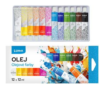 Barvy olejové sada LUMA 12 barev 12ml