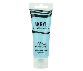 Barvy akrylové 75ml, modrá světle, LUMA