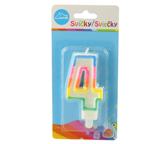Svíčka č. 4 GLITR LUMA