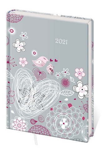 Diář 2021 A7 LYRA týdenní L408 Birds
