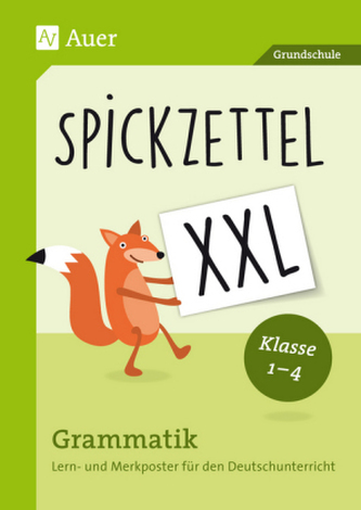 Spickzettel XXL - Grammatik, 8 farbige Poster DIN A2