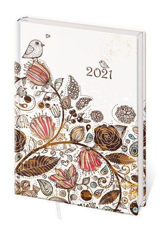 Diář 2021 A5 LYRA denní L350 Nature