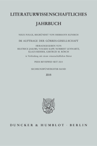 Literaturwissenschaftliches Jahrbuch.. Bd.56/2015