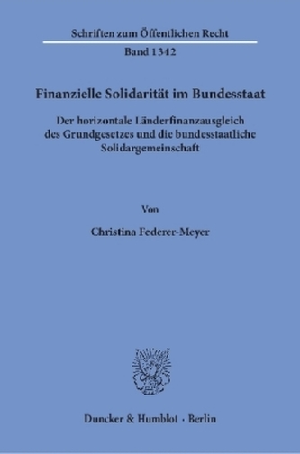 Finanzielle Solidarität im Bundesstaat.