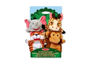 Maňásci  safari ZOO 25cm 4ks na kartě v sáčku