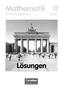 Klasse 11 Einführungsphase, Lösungen zum Schülerbuch