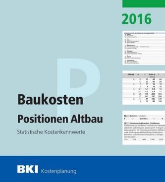 BKI Baukosten Altbau 2016. Tl.2