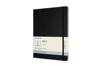 Moleskine Měsíční diář 2020-2021 tvrdý černý XL