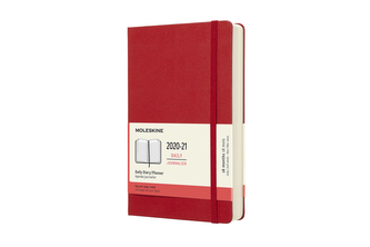Moleskine Diář 2020-2021 denní tvrdý červený L