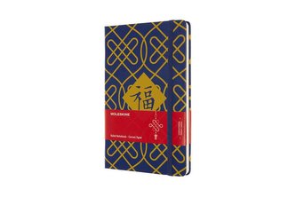 Moleskine Čínský zápisník linkovaný modrý L