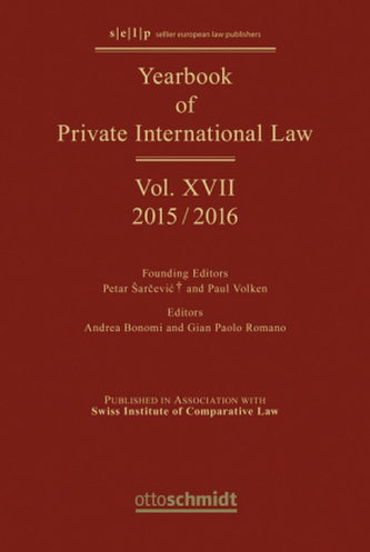 Yearbook of Private International Law 2016/2017. Vol.17