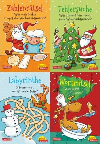 Lustige Weihnachtsrätsel, 4 Bde.