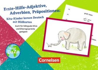 Erste Hilfe-Adjektive, Adverbien, Präpositionen: Kita-Kinder lernen Deutsch mit Bildkarten