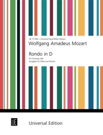 Rondo D-Dur KV Anh. 184 für Flöte und Orchester, Ausgabe für Flöte und Klavier