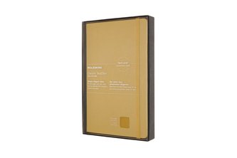 Moleskine Zápisník kožený tvrdý linkovaný žlutý L