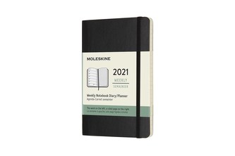 Moleskine Plánovací zápisník 2021 měkký černý S