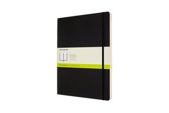 Moleskine Zápisník měkký čistý černý XXL
