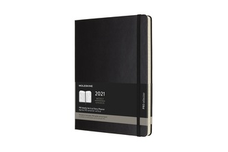 Moleskine Vertikální PRO diář 2021 tvrdý černý XL