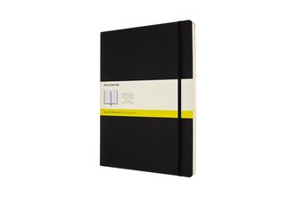 Moleskine Zápisník měkký čtverečkovaný černý XXL