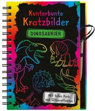 Kunterbunte Kratzbilder: Dinosaurier