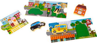 Small Foot Dřevěné puzzle panorama města Small Foot Dřevěné puzzle panorama města