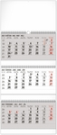 Nástěnný kalendář 3měsíční standard skládaný