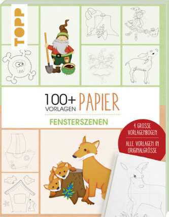 Vorlagenmappe Papier - Fensterszenen