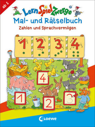 LernSpielZwerge Mal- und Rätselbuch - Zahlen und Sprachvermögen