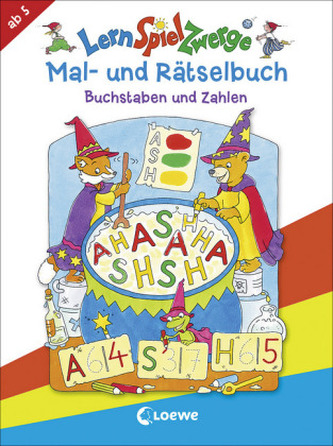 LernSpielZwerge Mal- und Rätselbuch - Buchstaben und Zahlen