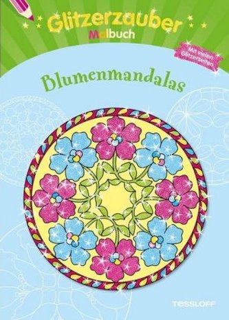Glitzerzauber Malbuch Blumenmandalas