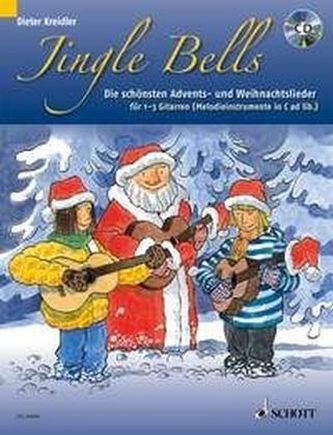 Jingle Bells, für 1-3 Gitarren (Melodieinstrumente in C ad lib.), m. Audio-CD