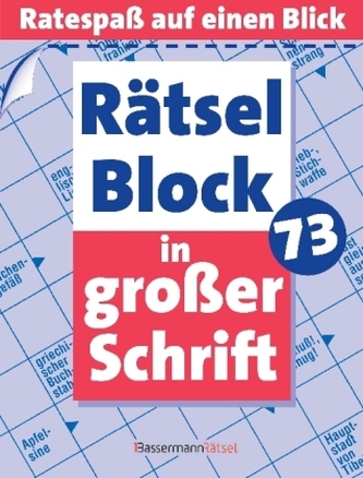 Rätselblock in großer Schrift
