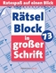 Rätselblock in großer Schrift