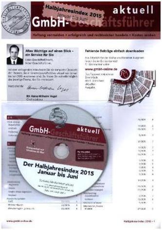GmbH-Geschäftsführer aktuell - Der Halbjahresindex 2015 Januar bis Juni, CD-ROM