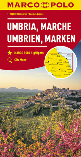 MARCO POLO Karte Umbrien, Marken 1:200 000. Umbria, Marches. Umbria, Marche. Ombrie, Marches