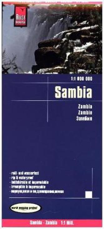 Reise Know-How Landkarte Sambia (1:1.000.000). Zambia / Zambie