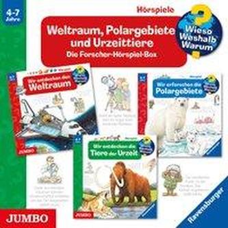 Weltraum, Polargebiete und Urzeittiere - Die Forscher-Hörspiel-Box, 3 Audio-CDs