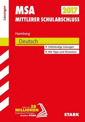 Mittlerer Schulabschluss 2017 - Hamburg - Deutsch Lösungen