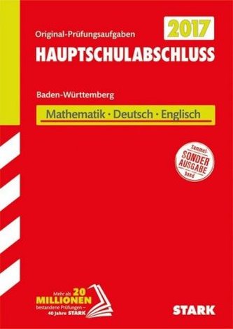 Hauptschule 2017 - Baden-Württemberg - Mathematik, Deutsch, Englisch